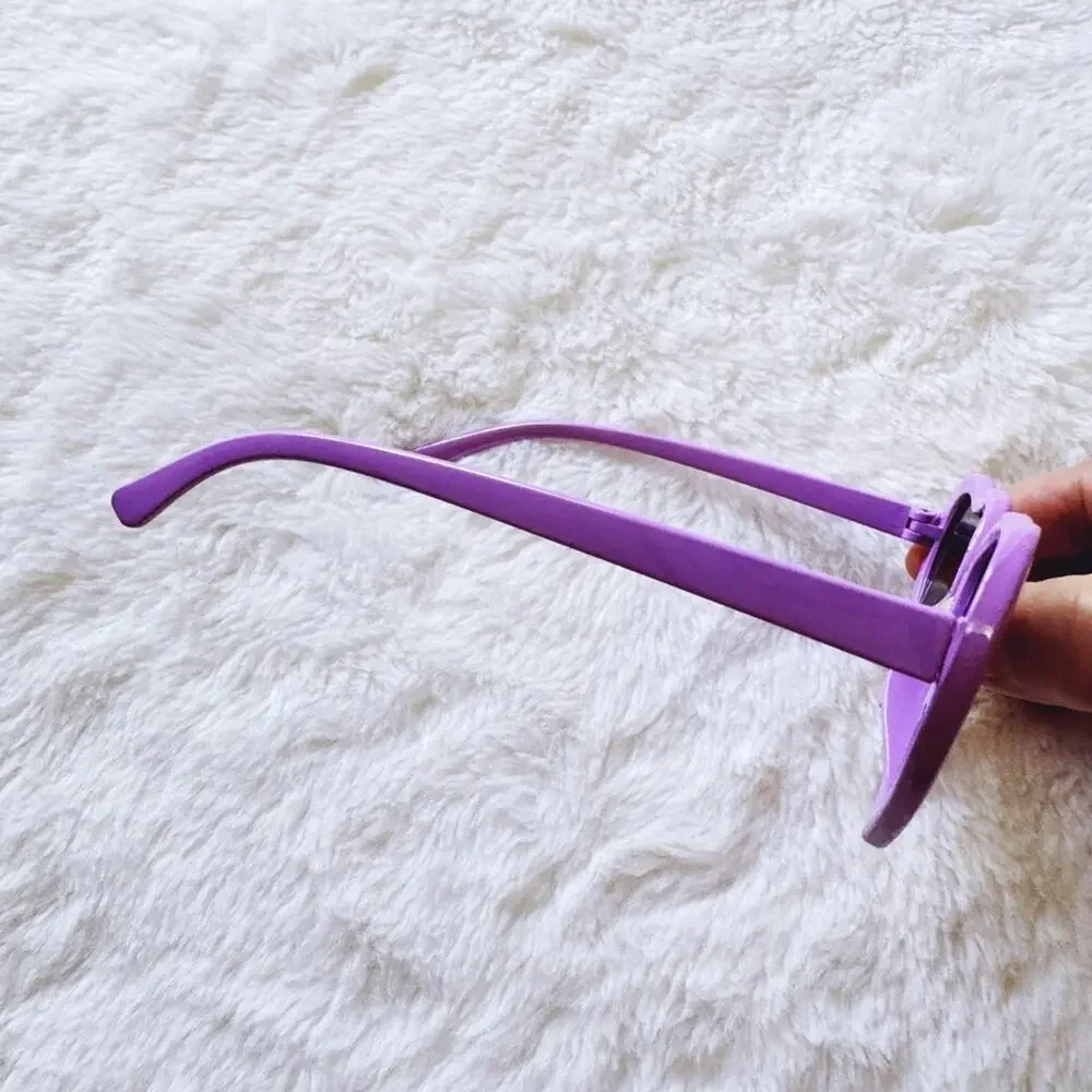Pixie Purple Girl Heart-shape Sunglasses